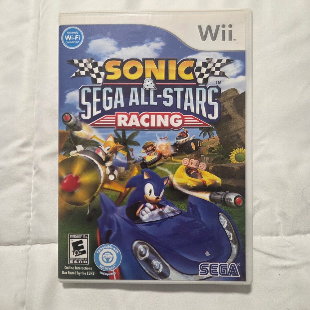 Sonic & Sega All-Stars Racing Nintendo Wii CIB Complete With Manual - TESTED